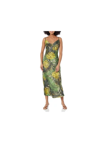 Guess sukienka maxi prosta zielony