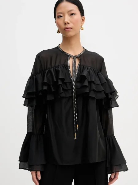 Karl Lagerfeld bluză uni negru