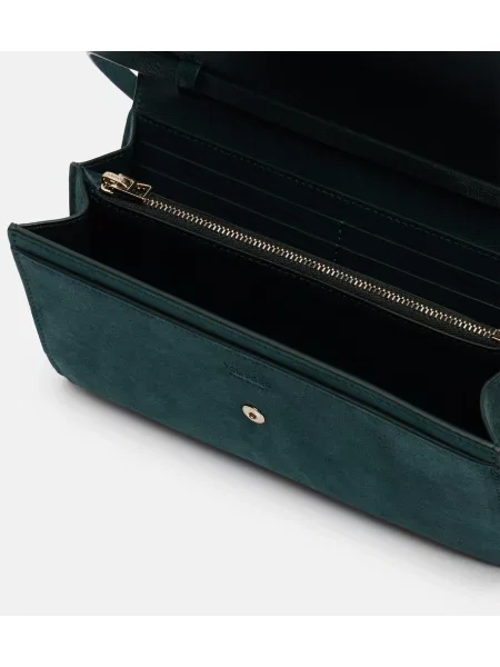 Semišová crossbody kabelka Tom Ford zelená