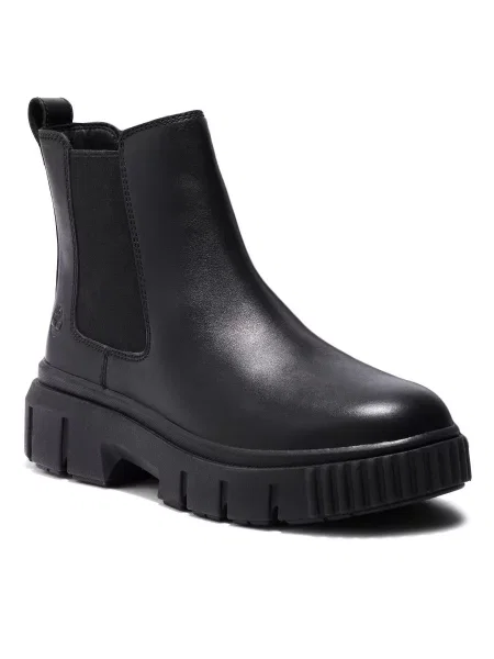Μποτάκια με λάστιχο Timberland Greyfield Chelsea Black Full Grain μαύρο