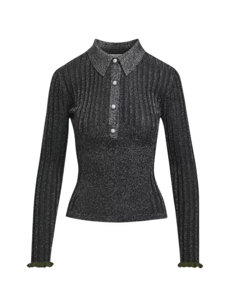 Πλεκτό polo Essentiel Antwerp γκρι