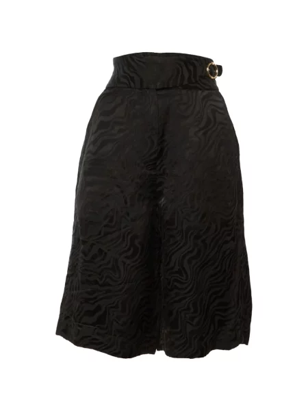 Pantaloni culottes Sandro din jacard negru