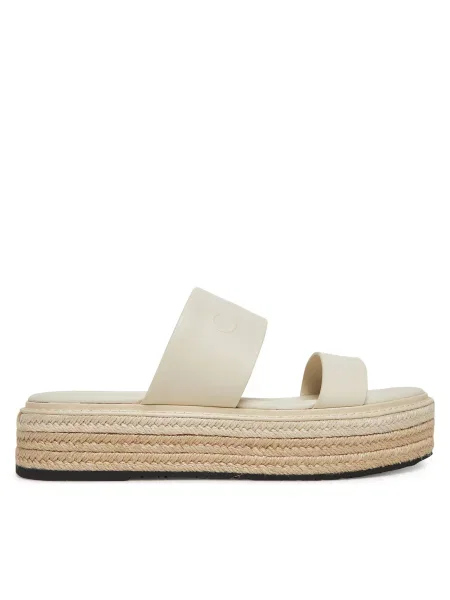 Calvin Klein Espadrilles Flatform Wedge Slide He Ekru