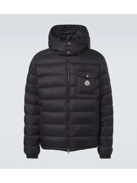Matlasat geacă cu puf Moncler negru
