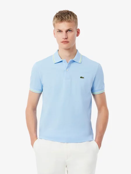 Поло Lacoste голубое