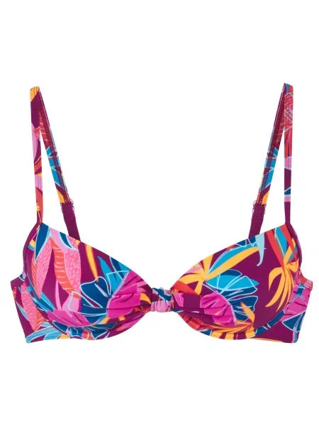 BUFFALO Sutien costum de baie / galben / mov zmeură / portocaliu albastru