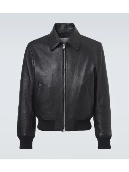 Kožená bunda Ami Paris černá