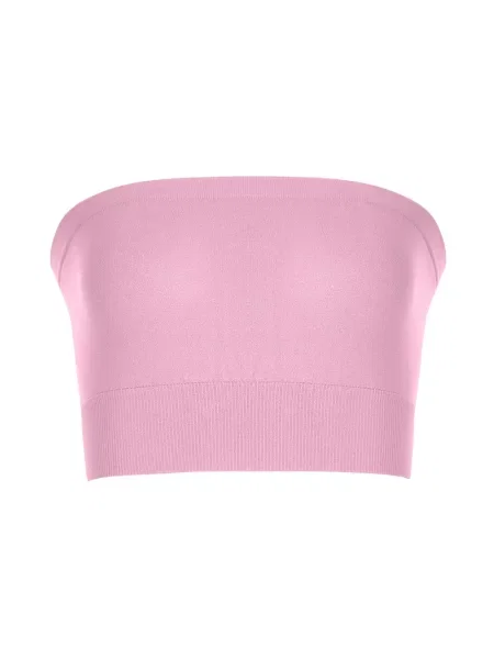 Top Wolford skórzany różowy