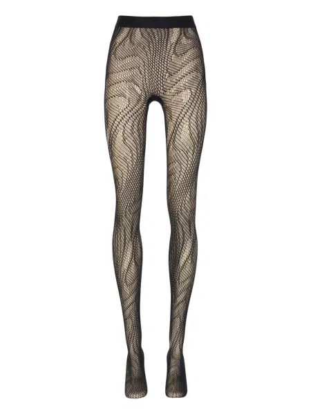 Dresuri Wolford cu model piele de șarpe negru