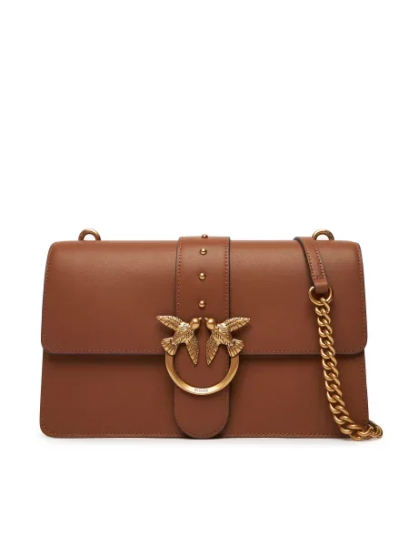 PINKO Torba za čez ramo LOVE ONE CLASSIC' rjava