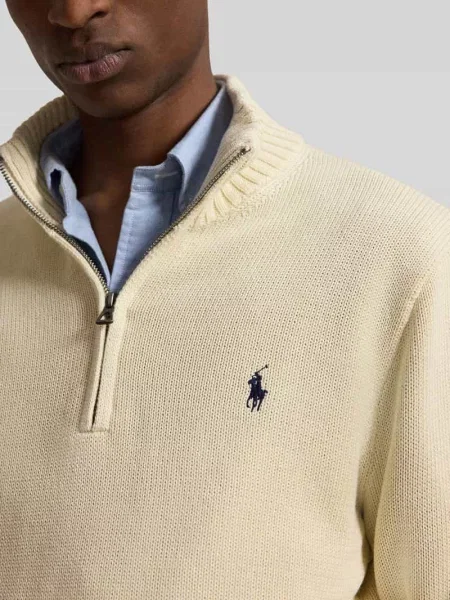 Kardigan Polo Ralph Lauren do golfa z kaszmiru beżowy