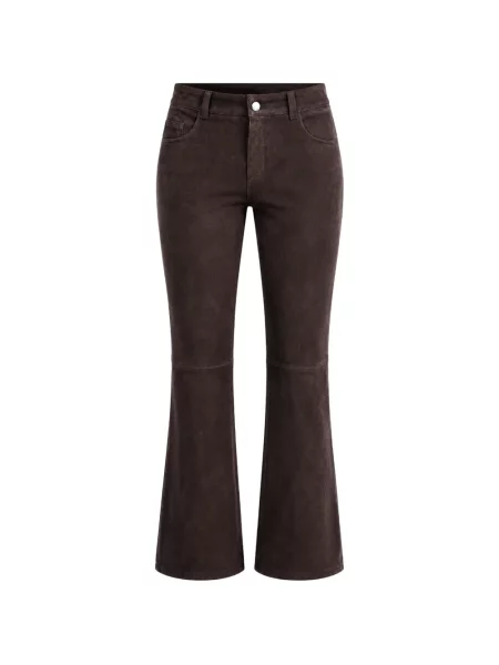 Pantaloni Stouls din piele de căprioară maro