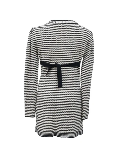 Rochie mini Self-portrait cu dungi de costum alb
