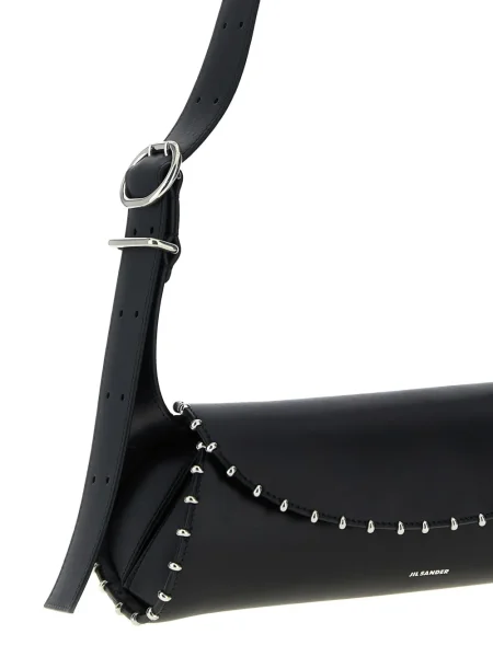 Geanta de piele Jil Sander din piele negru