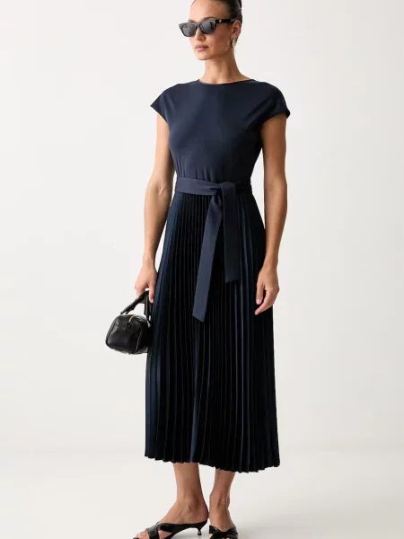 Weekend Max Mara rochie evazată cu lyocell WKDGELA