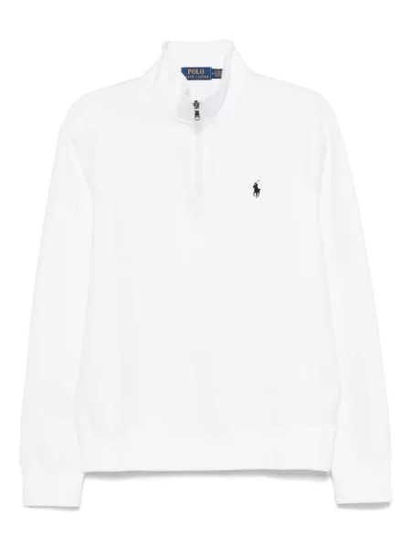 Dlouhé lněné kalhoty Polo Ralph Lauren bílé