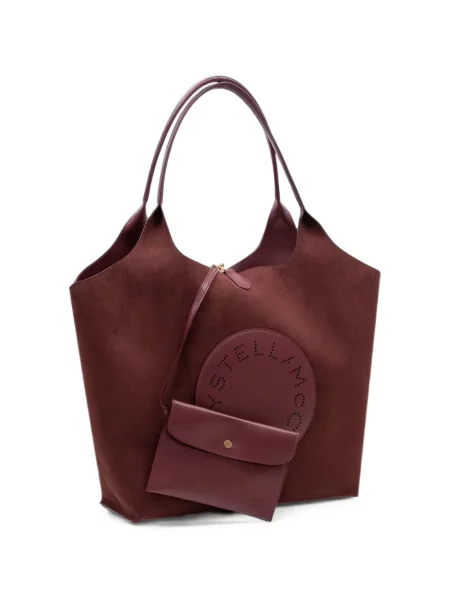 Reverzibilan shopper torbica Stella Mccartney s autogramom crvena