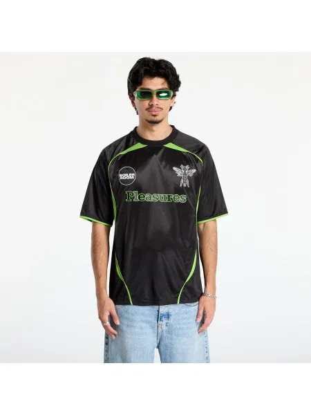 Tricou Pleasures din jerseu negru