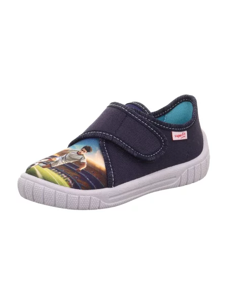 SUPERFIT Pantofi Bill albastru noapte / maro / deschis / verde deschis gri