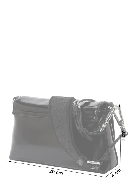 Calvin Klein Geantă Ck Must Dbl Strap Mini Bag_Shiny negru