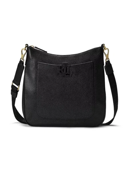 Torebka Lauren Ralph Lauren skórzana czarna