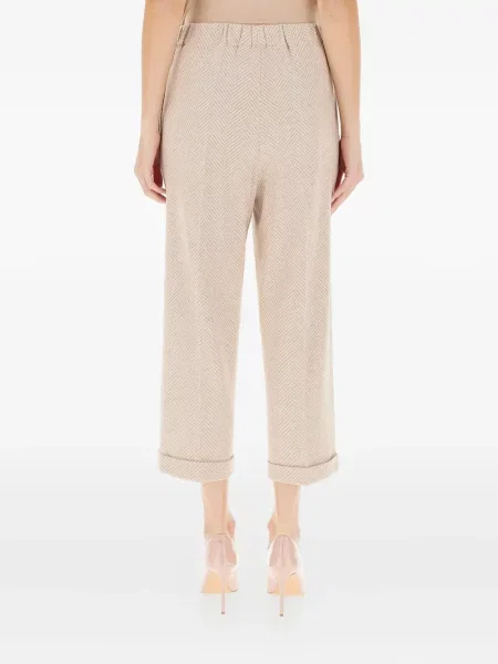 Pantaloni Liviana Conti cu model herringbone