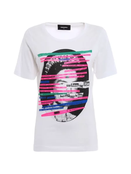 Tricou Dsquared2 cu imagine alb