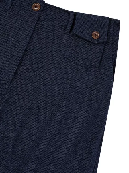 Pantaloni cargo Tomboy cu cordon albastru