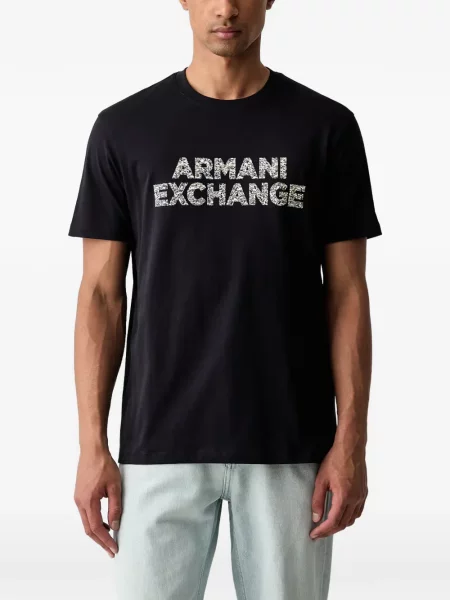 Tricou Armani Exchange cu imagine negru