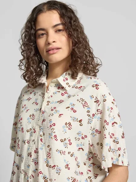 Bluzka z krótkim rękawem o kroju regular fit z mieszanka Marc O'polo Denim biała