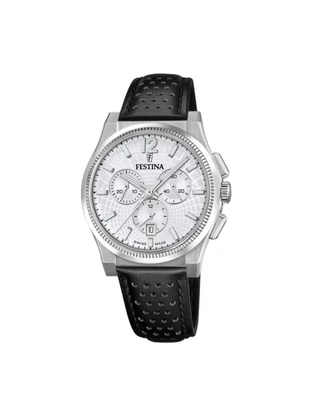 FESTINA Analogové hodinky Chronograph Rivé Swiss Made stříbrná