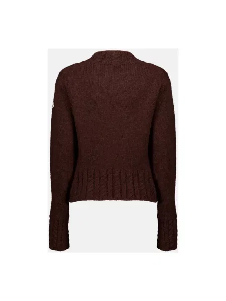 Sweter Moncler wełniany brązowy