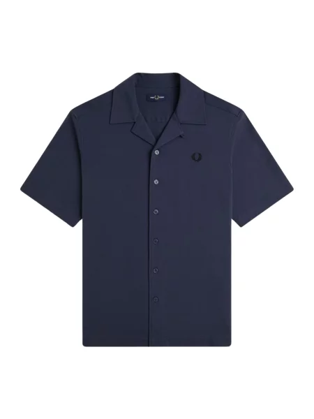 Koszula Fred Perry z siateczką z kołnierzem niebieska
