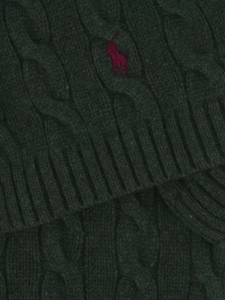 Fular Polo Ralph Lauren de lână cu autograf roșu
