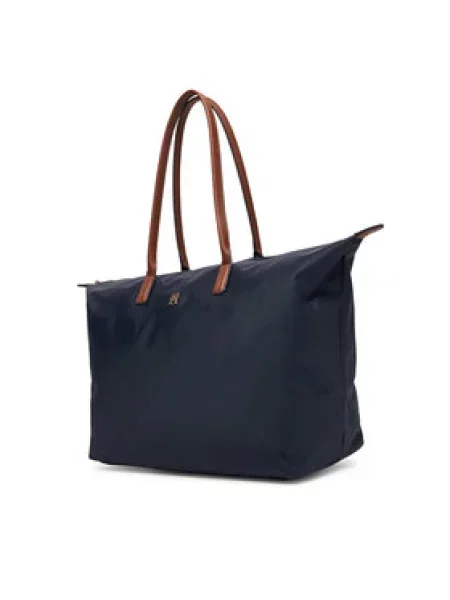 Tommy Hilfiger Torbica Popette Maxi Tote Tamnoplava plava