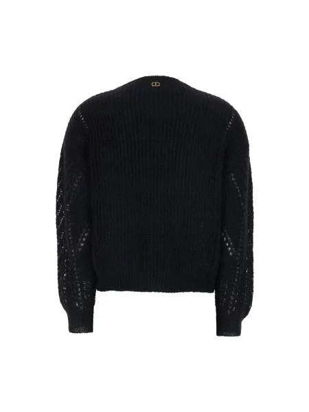 Sweter Twinset wełniany czarny