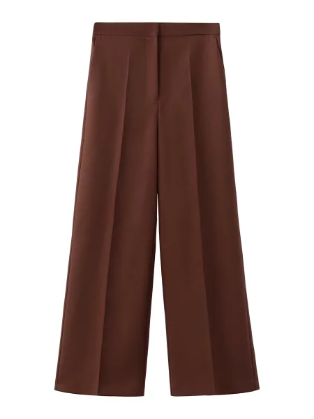 MANGO Pantaloni cu dungă FLUID' maro