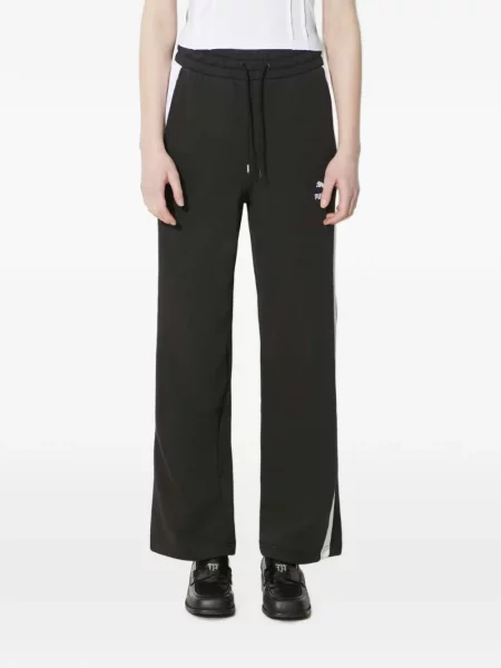 Pantaloni Puma cu dungi cu autograf negru
