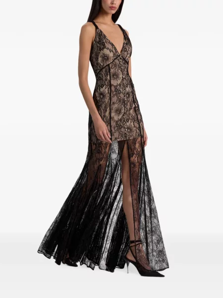 Rochie maxi Alice + Olivia din dantelă negru