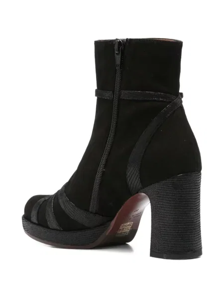 Botine Chie Mihara din piele de căprioară cu cataramă negru