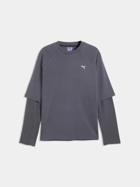 Лонгслів PUMA комбінований верх сірий
