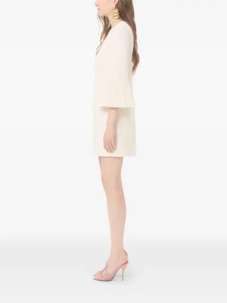 Rochie mini Valentino Garavani cu broderie din crep scurtă