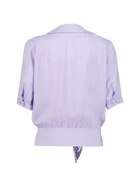 Bluză Rabanne plasă cu legături violet