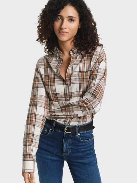 Картата фланелева сорочка Gant