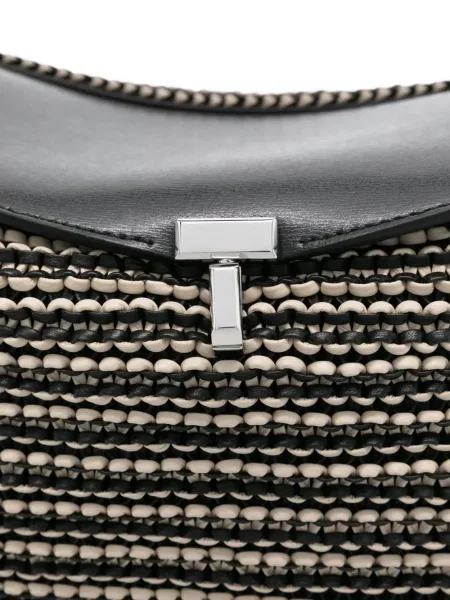 Geanta de piele Toteme din piele negru