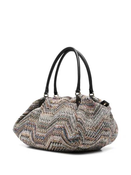 Geantă shopper Missoni tricotate gri
