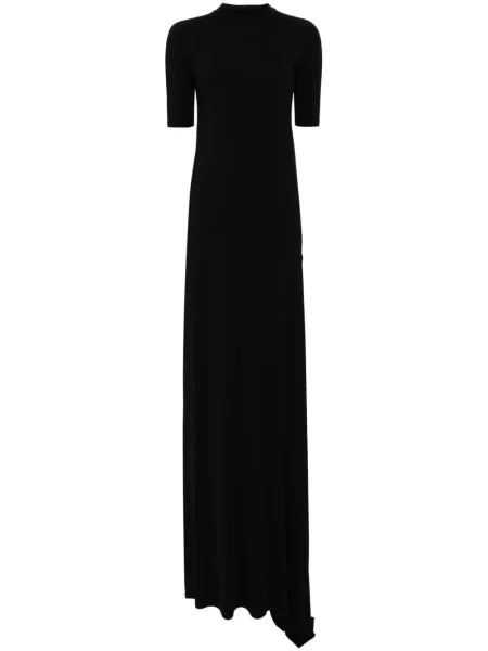 Rochie maxi Prototypes drapată scurtă de costum negru