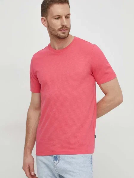 BOSS t-shirt Ανδρικό με Tiburt ροζ