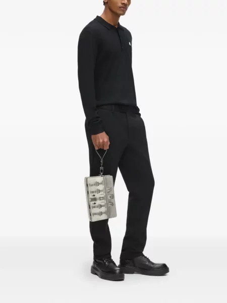 Geantă Karl Lagerfeld din piele gri