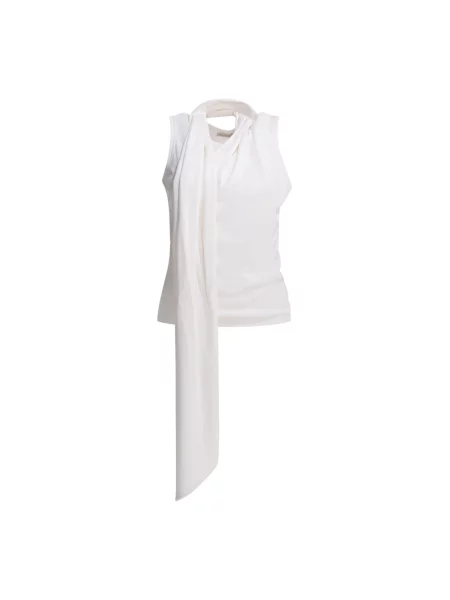 Top Ami Paris drapowany casual biały